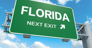 green Florida exit sign